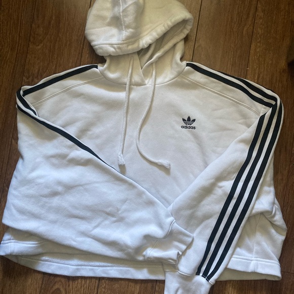 Adidas Classic White Sweatshirt with Black Logo - Picture 1 of 7